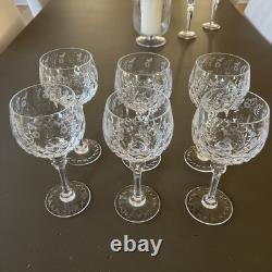 Rogaska Crystal Gallia Water Goblets Glasses 9 1/4 Set Of 6 perfect condition