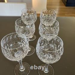 Rogaska Crystal Gallia Water Goblets Glasses 9 1/4 Set Of 6 perfect condition