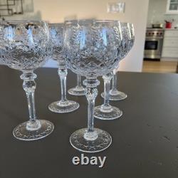 Rogaska Crystal Gallia Water Goblets Glasses 9 1/4 Set Of 6 perfect condition