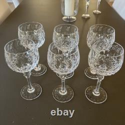 Rogaska Crystal Gallia Water Goblets Glasses 9 1/4 Set Of 6 perfect condition