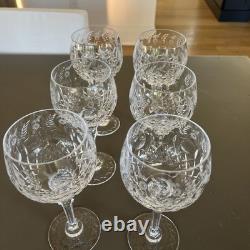 Rogaska Crystal Gallia Water Goblets Glasses 9 1/4 Set Of 6 perfect condition
