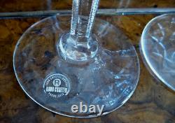 Rogaska Cut Crystal Gallia Wine Goblet Glass Set 8 Tall 8