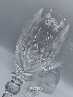 Rogaska GALLIA Cut Crystal Wine Glass Stemware 9.25x3.5 Water Goblet. Lot Of 4