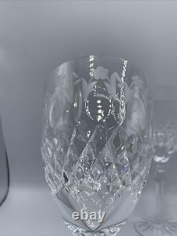 Rogaska GALLIA Cut Crystal Wine Glass Stemware 9.25x3.5 Water Goblet. Lot Of 4