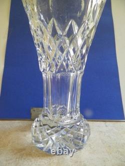 Rogaska Gallia Large 13 Clear Cut Crystal Glass Trumpet Flower Vase