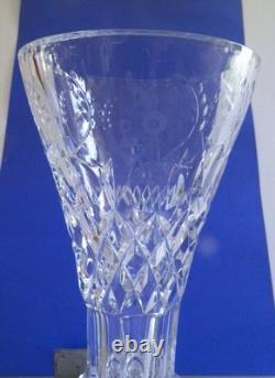 Rogaska Gallia Large 13 Clear Cut Crystal Glass Trumpet Flower Vase