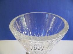 Rogaska Gallia Large 13 Clear Cut Crystal Glass Trumpet Flower Vase