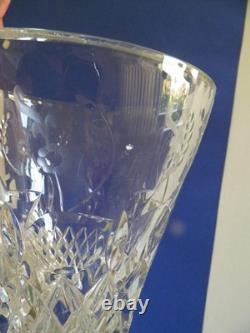 Rogaska Gallia Large 13 Clear Cut Crystal Glass Trumpet Flower Vase