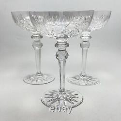 Rogaska Kimberley Champagne Sherbet Crystal Glass Fan Star Cuts 3pc