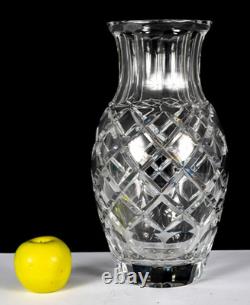 Rogaska Signed Crystal Vase 14 Large Elegant Cut Glass Slovenia Mint
