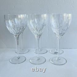 Rogaska SoHo Set Of 6 Crystal Wine Glasses Goblets READ