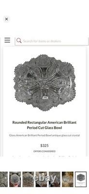 Rounded Rectangular American Brilliant Period Cut Glass