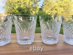 Royal DOULTON Crystal Heritage Cut Double Old Fashioned Glass 4-1/4 Signed4pc