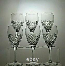 Royal Doulton Crystal Juliette Cut Sherry Port Glasses Set Of 6 5 7/8 Tall