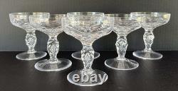 Royal Leerdamn Netherlands Crystal Champagne Coupes Glasses 4 3/4 Set Of 6
