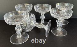 Royal Leerdamn Netherlands Crystal Champagne Coupes Glasses 4 3/4 Set Of 6