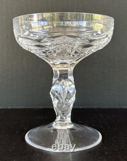 Royal Leerdamn Netherlands Crystal Champagne Coupes Glasses 4 3/4 Set Of 6