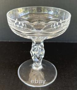 Royal Leerdamn Netherlands Crystal Champagne Coupes Glasses 4 3/4 Set Of 6