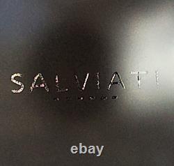 SALVIATI DIAMANTI MARTINI GLASS, Cut & Frosted Lead Crystal, 4, 9 oz, ITALY