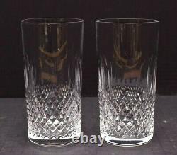 SET 2 Waterford Crystal Highball Colleen (Cut) Glass Tumblers 12 oz. 5.5 Pair