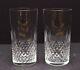 SET 2 Waterford Crystal Highball Colleen (Cut) Glass Tumblers 12 oz. 5.5 Pair