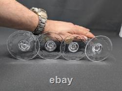 SET OF 4! New 8¼ Gallia by ROGASKA Champagne Flutes X Base CRYSTAL Glass