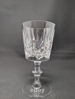 SET OF FIVE! 5 3/8 White Wine Glasses CUT CRYSTAL Edinburgh Fan Diamond Goblet