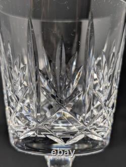 SET OF FIVE! 5 3/8 White Wine Glasses CUT CRYSTAL Edinburgh Fan Diamond Goblet