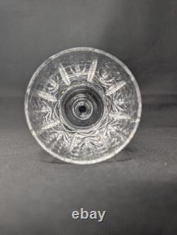 SET OF FIVE! 5 3/8 White Wine Glasses CUT CRYSTAL Edinburgh Fan Diamond Goblet