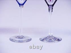 SET OF FOUR BACCARAT CRYSTAL Cut To Clear WINE GLASSES Measures 5 1/4 H