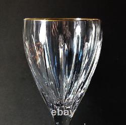 STUART CRYSTAL WARWICK GOLD CLARET WINE GLASS, Cut Crystal, 8 1/4, 8Oz, ENGLAND
