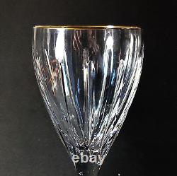 STUART CRYSTAL WARWICK GOLD CLARET WINE GLASS, Cut Lead Crystal, 8 1/4, ENGLAND