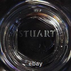 STUART CRYSTAL WOBURN GOLD WINE GLASSES, Cut Lead Crystal, ENGLAND, 2PC SET