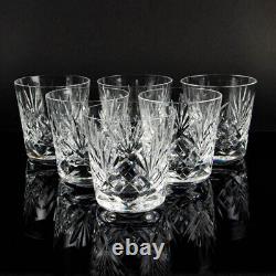 ST. SAINT LOUIS quality cut crystal glass CHANTILLY whiskey glass SET of 6