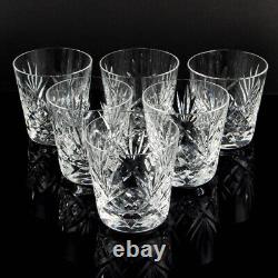 ST. SAINT LOUIS quality cut crystal glass CHANTILLY whiskey glass SET of 6