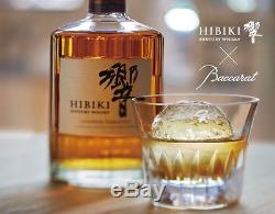 SUNTORY HIBIKI × Baccarat Whisky Crystal Rosa Tumbler 18 Face Cut Shot Glass