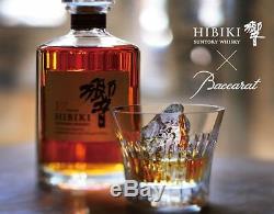 SUNTORY HIBIKI × Baccarat Whisky Crystal Tumbler 24 Face Cut Japan Limited F/S