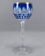 Saint Louis Cobalt Cut to Clear & Gilt #1001 Lafayette Stem Hock Wine Glass