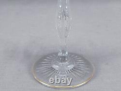Saint Louis Cobalt Cut to Clear & Gilt #1001 Lafayette Stem Hock Wine Glass