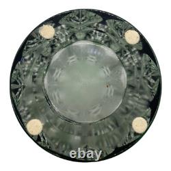 Saint Louis Cut Glass Flower Vase Crystal Green Art Interior Engraved Unused