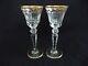 Saint Louis cut crystal Excellence 2 cordials liqueur stems glasses-3pairs total