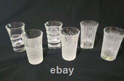 Salviati Venezia Murano Cut Crystal Set Of 6 Vodka Or Shot Glasses, Venice