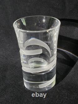 Salviati Venezia Murano Cut Crystal Set Of 6 Vodka Or Shot Glasses, Venice