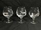 Set 3 Rowland Ward Crystal Animal Bunny Deer Cut Etched Liqueur Brandy Glasses