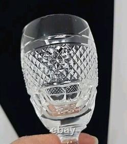 Set 3 Waterford Cashel White Wine Glass Cut Crystal 4 1/2 Discontinued
