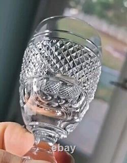 Set 3 Waterford Cashel White Wine Glass Cut Crystal 4 1/2 Discontinued