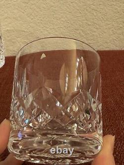 Set 3 Waterford Lismore Cut Crystal Old Fashioned Tumbler Glasses 3 3/8
