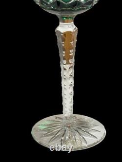 Set 4 Ajka Godinger Dynasty Hungary Wine Stem Glass Cut To Clear Crystal