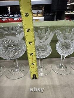 Set 5 Edinburgh Scotland Thistle Pattern Cut Crystal Glasses 6.5 4-7/8 4-1/2