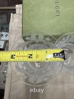 Set 5 Edinburgh Scotland Thistle Pattern Cut Crystal Glasses 6.5 4-7/8 4-1/2